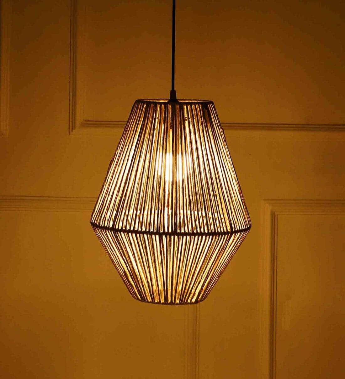 Buy Seirra Beige Cane Hanging Light at 21% OFF by Akway | Pepperfry