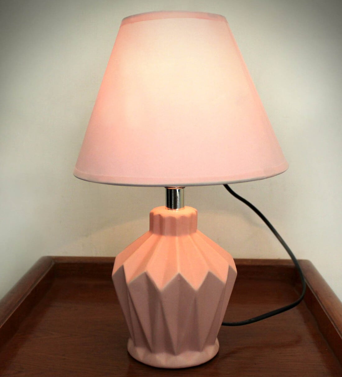 Buy Beige Ceramic Base Table Lamp With Shade By Tied Ribbons at 33 OFF