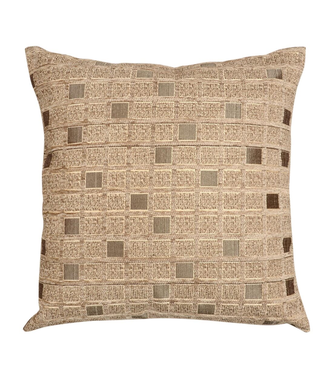 Buy Beige Cotton Geometric 16x16 inches Set of 5 Cushion Covers by Saral Home Online Geometric