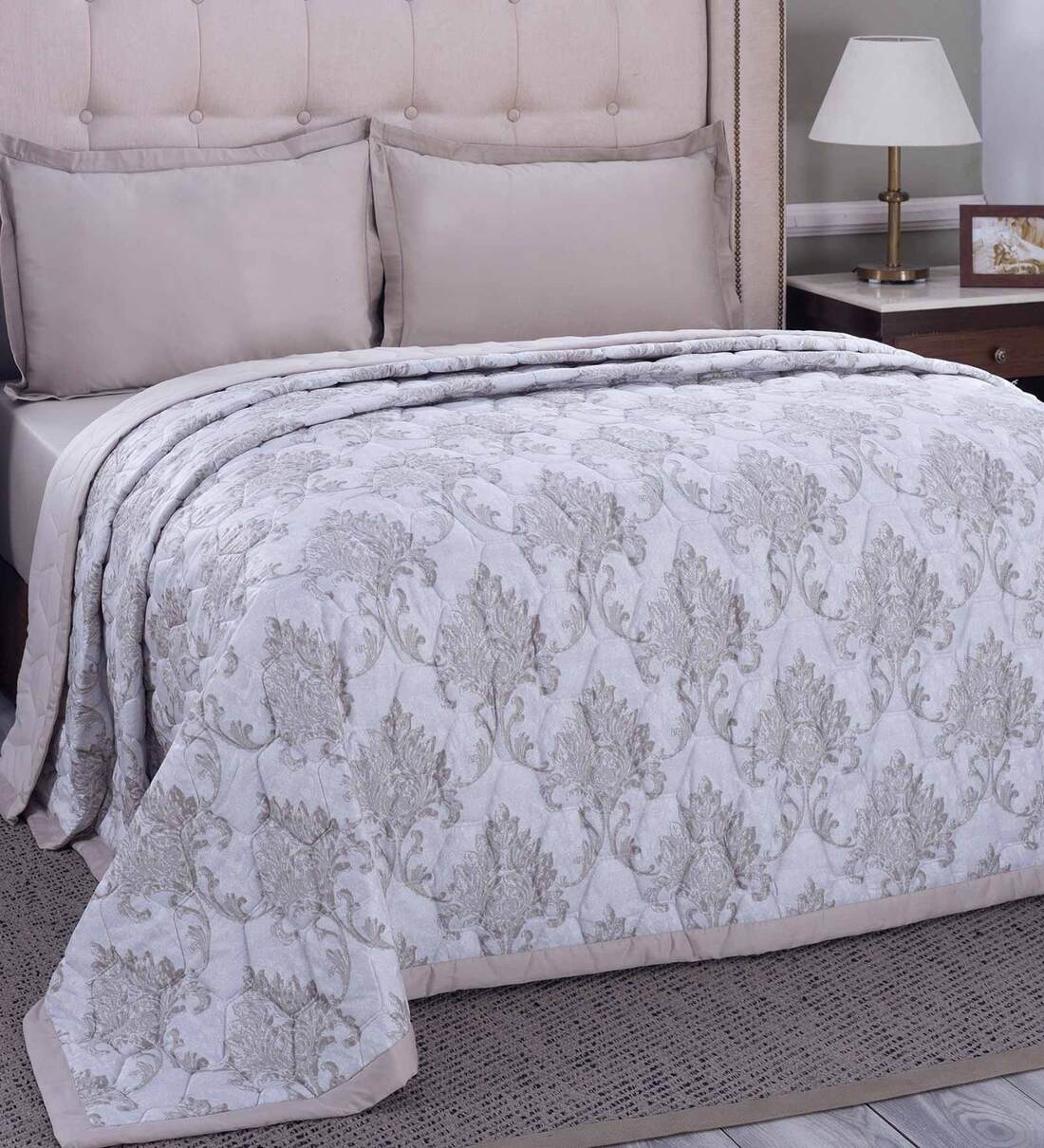 Buy Beige Cotton 145 Room Temperature Double Bed Quilt by Maspar at 16