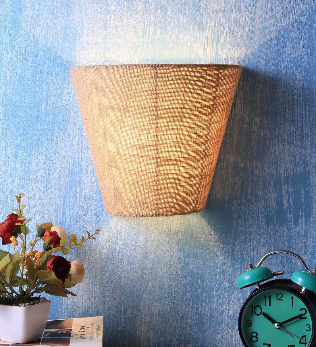 jute wall light