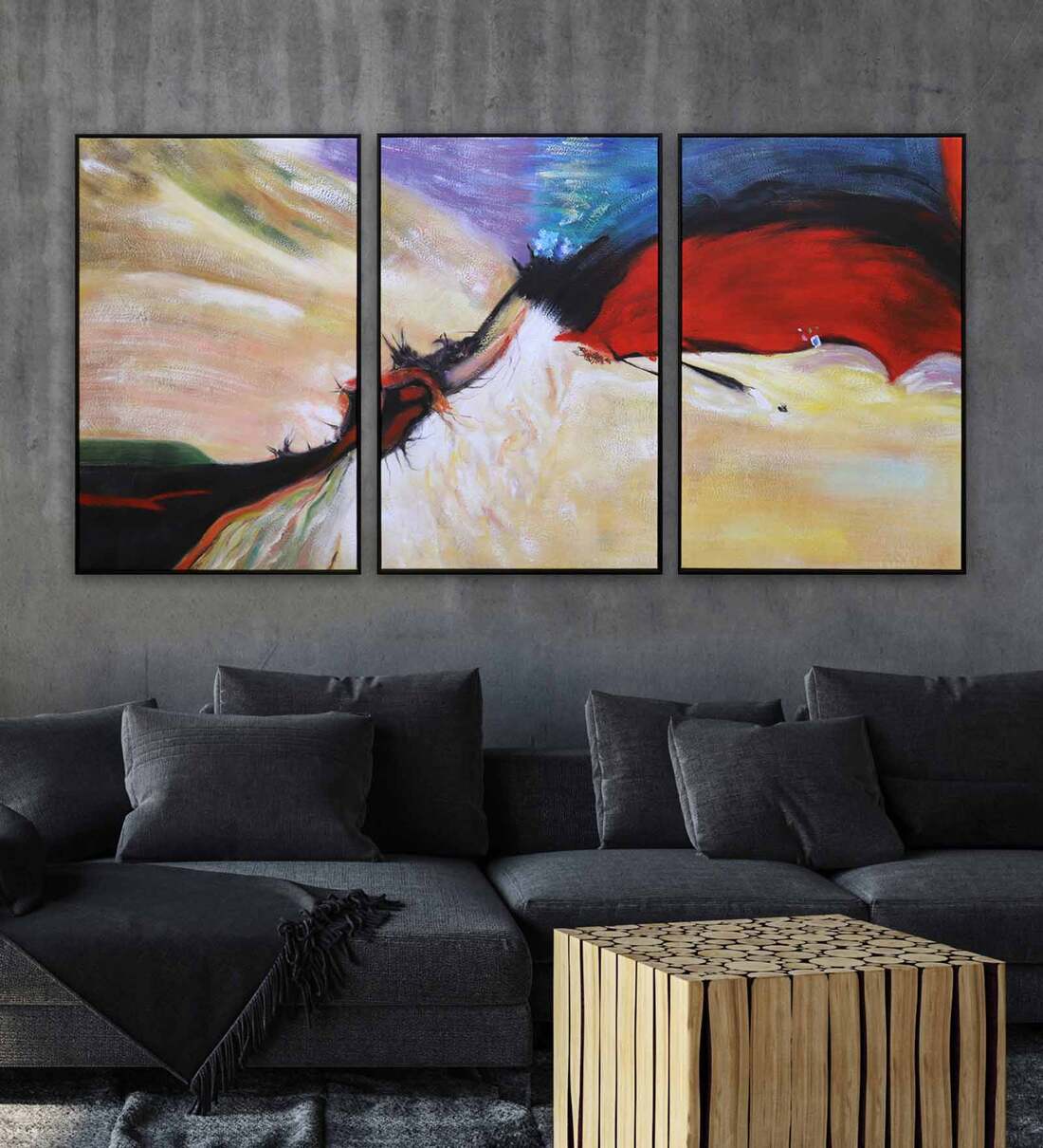 Buy Multicolour Artys Canvas Framed Acrylic Paint Hand Paintings at 26% ...