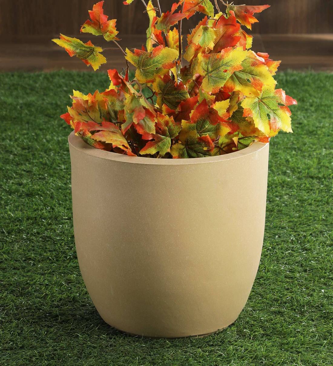 Buy Cup Shaped Beige Polymer Floor Planter At 17% OFF By Yuccabe Italia ...