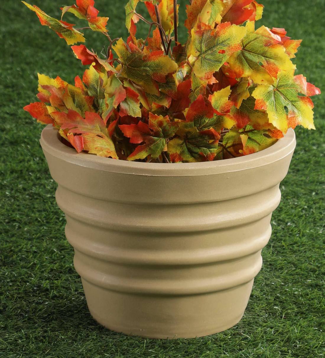 Buy Beige Polymer Round Shaped Small Planter By Yuccabe Italia At 35% ...