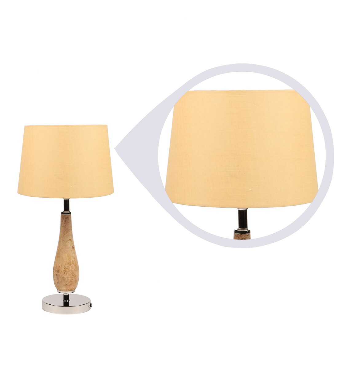 Buy Beige Shade Table Lamp with Wood Base By Sapphire Online Wood