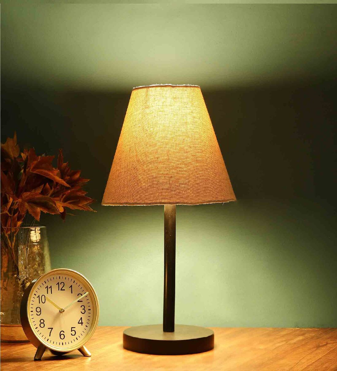 Buy Madeline Beige Fabric Shade Night Lamp With Metal Base at 34% OFF ...