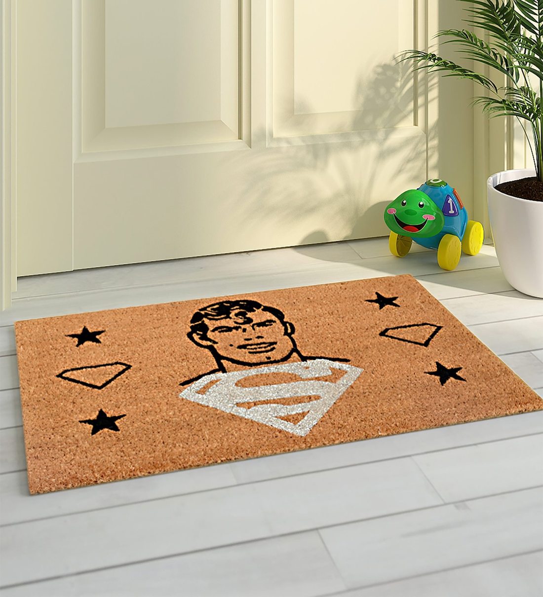 Buy Beige Superman Printed Heavy Duty Kids Coir Door Mat 40x60 Cm By Saral Home Online Wardrobes Bed Room Test Pepperfry Product