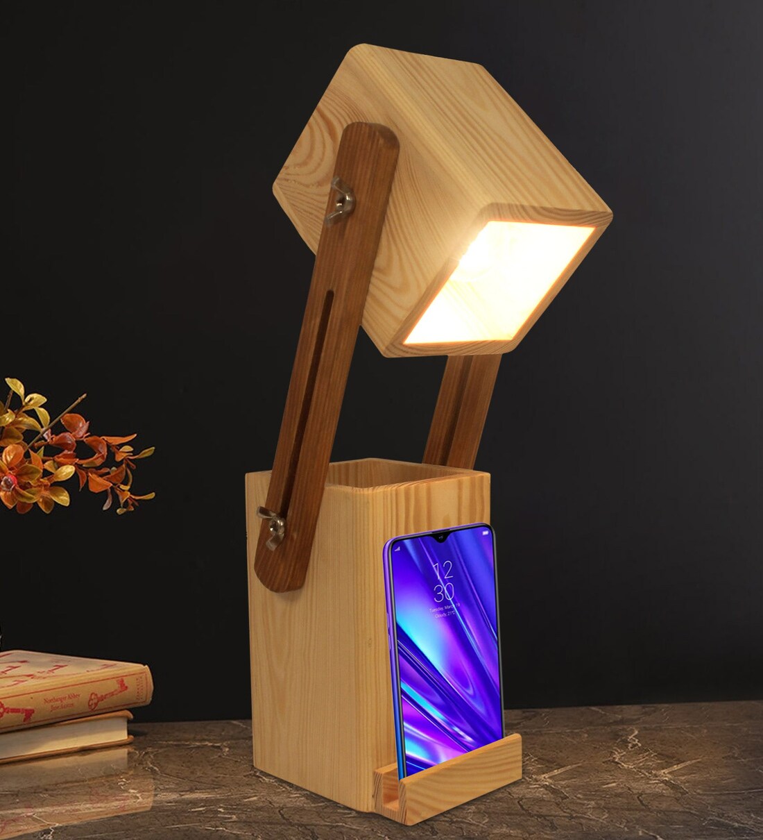 wooden table light