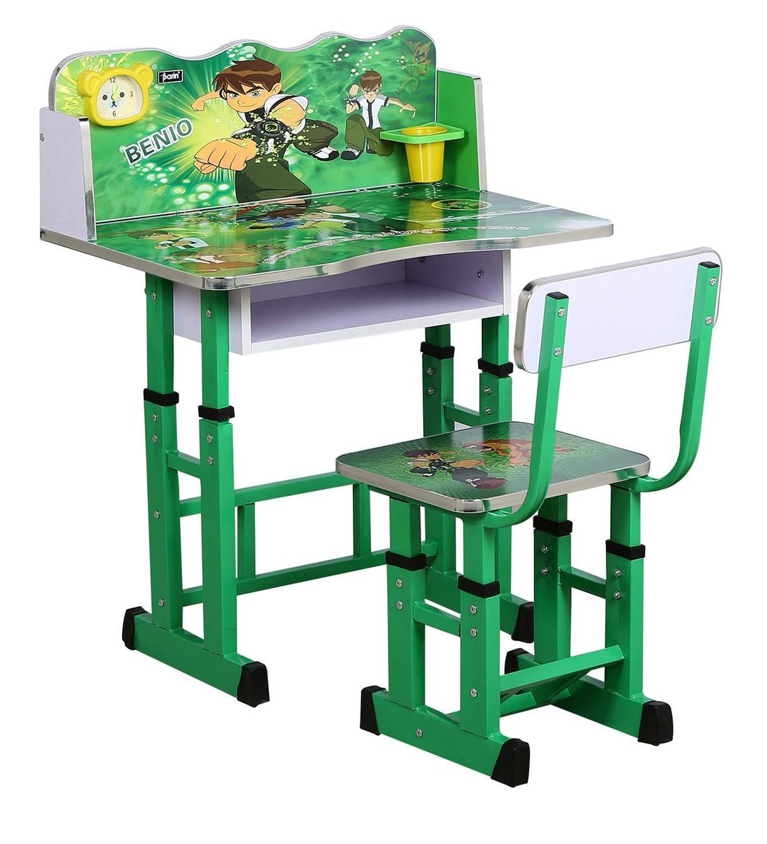Buy Ben10 Kids Study Table & Chair Set in Green Color by Parin Online