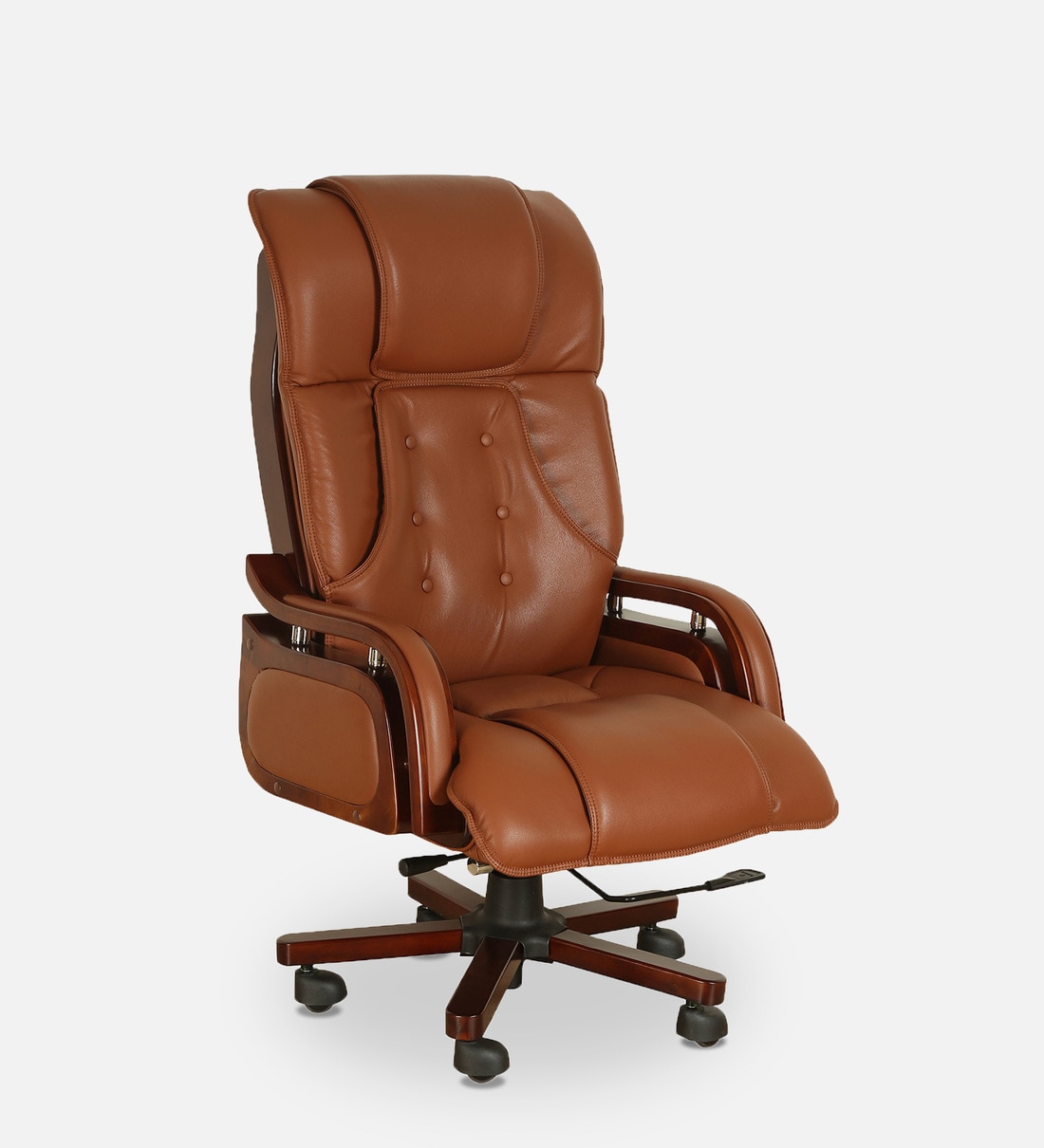 Buy Berlin Leatherette Executive Chair in Brown Colour at 100 OFF by