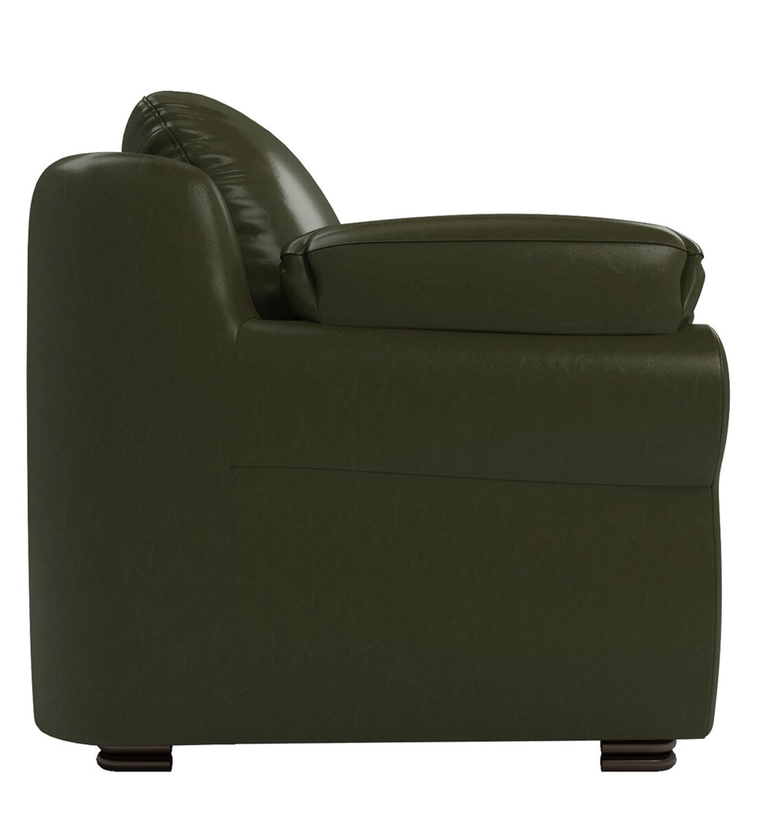 Buy Berry 1 Seater Sofa in Eerie Bottle Green Colour by Durian Online