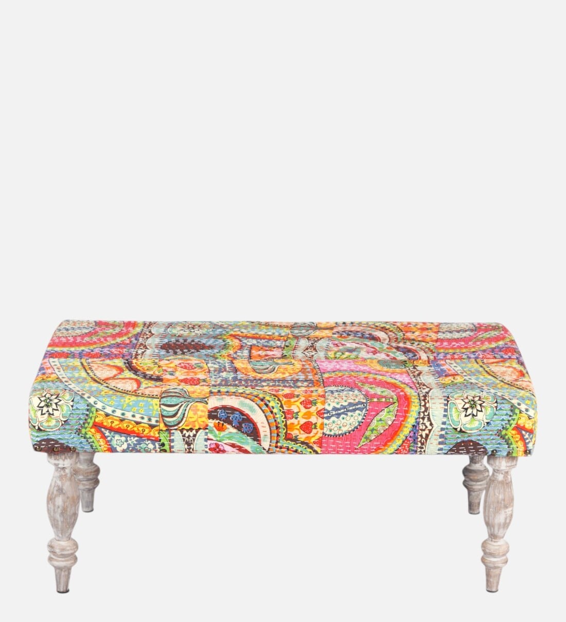 Bestone Seater Bench Set With Stools In Israel Patchwork Kantha