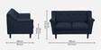 Behar Fabric 2 Seater Sofa in Blue Colour