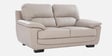 Beijing Half Leather 2 Seater Sofa In Ghost White Color