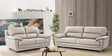 Beijing Half Leather 2 Seater Sofa In Ghost White Color