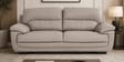 Beijing Half Leather 3 Seater Sofa In Ghost White Color