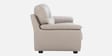 Beijing Half Leather 3 Seater Sofa In Ghost White Color