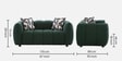 Belarus Fabric 2 Seater Sofa In Green Colour