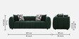 Belarus Fabric 3 Seater Sofa In Green Colour