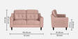 Belino Fabric 2 Seater Sofa In Beige Colour
