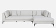 Belita Fabric LHS Sectional Sofa (3 + Lounger) In Greige Colour