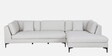Belita Fabric LHS Sectional Sofa (3 + Lounger) In Greige Colour