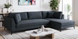 Belita Fabric LHS Sectional Sofa (3 + Lounger) in Pebble Grey Colour Belita Fabric LHS Sectional Sofa (3 + Lounger) in Pebble Grey Colour