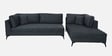Belita Fabric LHS Sectional Sofa (3 + Lounger) in Pebble Grey Colour Belita Fabric LHS Sectional Sofa (3 + Lounger) in Pebble Grey Colour