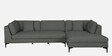 Belita Fabric LHS Sectional Sofa (3 + Lounger) in Pebble Grey Colour