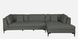 Belita Fabric LHS Sectional Sofa (3 + Lounger) in Pebble Grey Colour