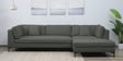 Belita Fabric LHS Sectional Sofa (3 + Lounger) in Pebble Grey Colour