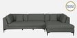 Belita Fabric LHS Sectional Sofa (3 + Lounger) in Pebble Grey Colour