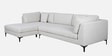Belita Fabric RHS Sectional Sofa (3 + Lounger) in Greige Colour