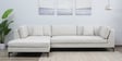 Belita Fabric RHS Sectional Sofa (3 + Lounger) in Greige Colour