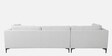 Belita Fabric RHS Sectional Sofa (3 + Lounger) in Greige Colour
