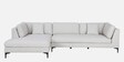 Belita Fabric RHS Sectional Sofa (3 + Lounger) in Greige Colour