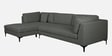 Belita Fabric RHS Sectional Sofa (3 + Lounger) In Pebble Grey Colour