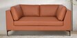 Belita Leatherette 2 Seater Sofa In Tan Colour