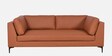 Belita Leatherette 3 Seater Sofa In Tan Colour