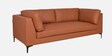 Belita Leatherette 3 Seater Sofa In Tan Colour