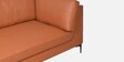 Belita Leatherette 3 Seater Sofa In Tan Colour