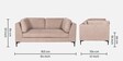 Belita Stain Repellent Fabric 2 Seater Sofa In Beige Colour