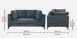 Belita Velvet 2 Seater Sofa In Pebble Grey Colour