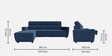 Belize Fabric 5 Seater RHS Sectional Sofa In Cobalt Blue Colour