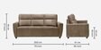 Belize Fabric Sofa Set In Mocha Brown Colour With 3+2 Combination