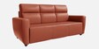 Belize Leatherette 3 Seater Sofa In Tan Colour