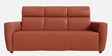 Belize Leatherette 3 Seater Sofa In Tan Colour