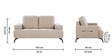 Bellagio Half Leather 2 Seater Sofa in Exotica Oyster Beige colour