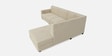 Benin Velvet LHS 6 Seater Sectional Sofa In Cream Colour