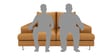 Benjamin Leatherette 2 Seater Sofas in Brown Colour